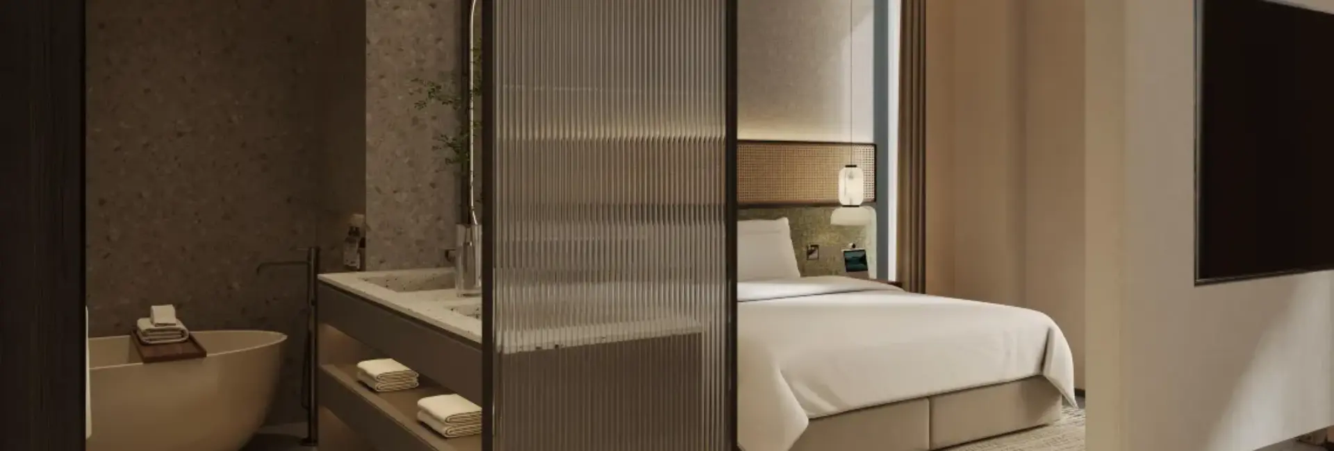 Gong Vacation Suite (Smart Control + One-Bedroom One-Living Room + Soaking Tub + Large Screen Projection)