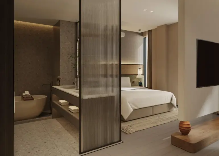 Gong Vacation Suite (Smart Control + One-Bedroom One-Living Room + Soaking Tub + Large Screen Projection)