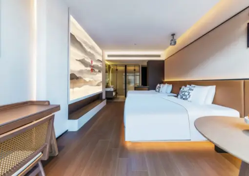 Jiao Twin Room (Deep Sleep Pillow + Zero Pressure Mattress + Duck Down Duvet + Large Screen Projection)