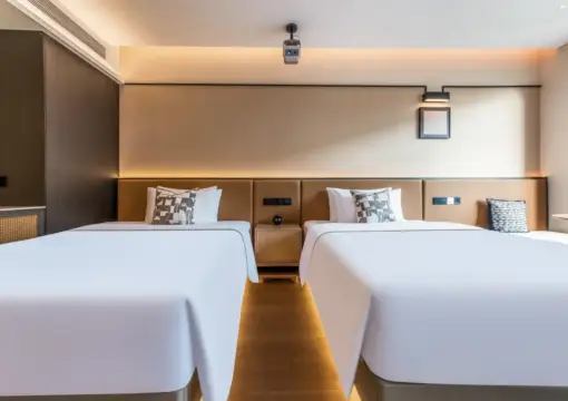 Jiao Twin Room (Deep Sleep Pillow + Zero Pressure Mattress + Duck Down Duvet + Large Screen Projection)